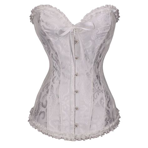 Transform your body with one of our exquisite corsets. Our collection features overbust corsets adorned with ribbon and lace decorations, perfect for plus size wearers. Drag queens can’t get enough of our corsets! Material: Polyester, spandex Bone material: Plastic Closure: busk, lace-up IMPORTANT: Please, measure yourself and check the size chart before placing your order. Select the size according to your natural waistline measurement. If you're in between 2 sizes, please, select the smaller o Cheap Corset, Corset Steampunk, Fashion Corset, Corsets Vintage, Victorian Corset, Fitting Pants, Body Shapewear, Floral Corset, Vintage Corset