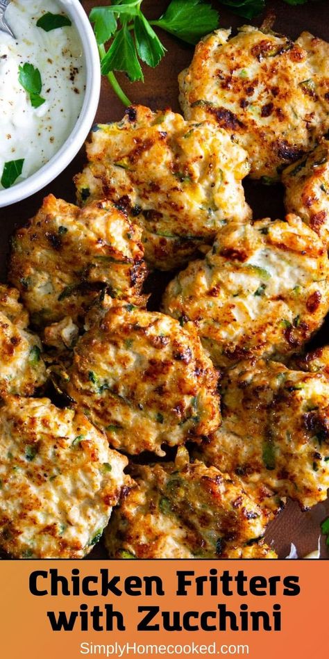 These Chicken Fritters with Zucchini are so delicious, you won’t believe that they’re gluten-free, paleo, and Whole30 approved! Follow my flavor-packed recipe for a tasty meal! Meals With Shredded Zucchini, Whole30 Shredded Chicken Recipes, Paleo Recipes With Shredded Chicken, Chicken And Zucchini Fritters, Chicken Zucchini Fritters Recipe, Keto Shredded Zucchini Recipes, Whole 30 Shredded Chicken Recipes, Optavia Shredded Chicken Recipes, What To Do With Shredded Zucchini