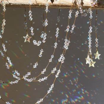 Crystal Suncatchers Swarovski, Crystal Garland, Crystal Christmas, Celestial Wedding, Hanging Crystals, Beaded Garland, Winter Solstice, Christmas Garland, Dream House Decor