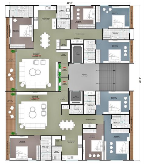 4 Bhk Apartment Plan Indian, 2 Flats Floor Plan, 2 Bhk Apartment Floor Plans, 2bhk And 3bhk Apartment Floor Plan, 4 Bhk Flat Plan, 4bhk Apartment Plan Layout, 3bhk Luxury Apartment Plan, 4bhk Flat Plan Layout, 4bhk Flat Plan