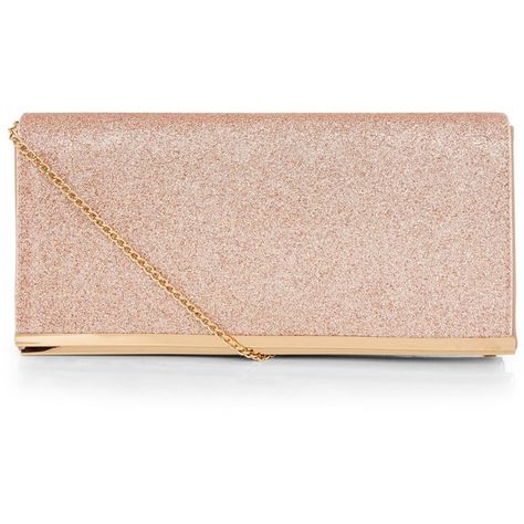 New Look Rose Gold Glitter Clutch (62 BRL) ❤ liked on Polyvore featuring bags, handbags, clutches, gunmetal, snap closure purse, glitter handbag, pink clutches, snap purse and new look purses Rose Gold Purse, Glitter Handbag, Rose Gold Clutch, Snap Purse, Matric Farewell, Gold Clutch Bag, Prom Bag, Prom Clutch, Handbag Sale