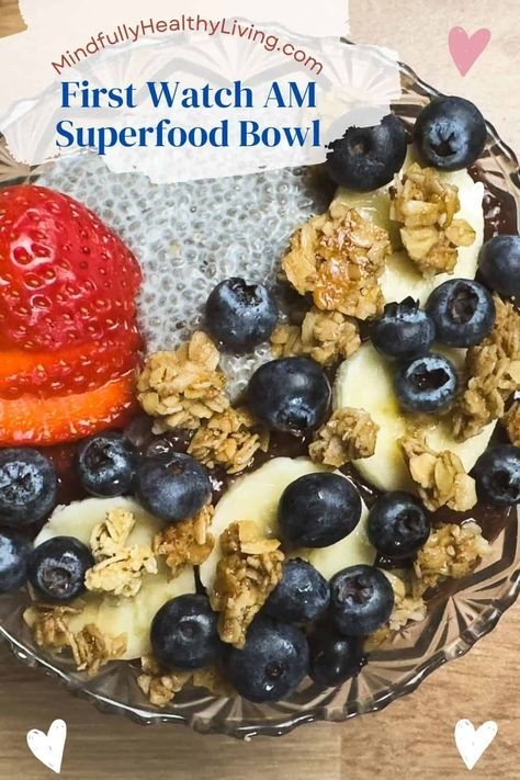 Miss the First Watch chia pudding? Make your own superfoods bowl with this simple recipe using chia seeds, coconut milk, and fresh fruit. A healthy breakfast recipe that's as delicious as it is nutritious! Chia Seed Pudding First Watch, Am Superfoods Bowl First Watch Recipe, Copycat First Watch Chia Pudding, Chia Seeds Pudding Recipe, First Watch Chia Pudding Recipe, Chia Seed Pudding Coconut Milk, Superfood Bowl Recipes, Using Chia Seeds, Vegan Chia Seed Pudding