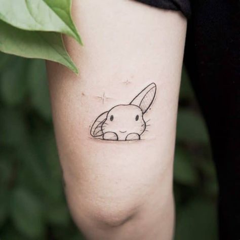 Bunny Paw Tattoo, Small Rabbit Tattoo, Rabbit Tattoo Ideas, Tattoo Rabbit, Tiny Symbols, Modern Tattoo Ideas, Simple Tattoo Ideas, Tattoos Nature, Rabbit Tattoo