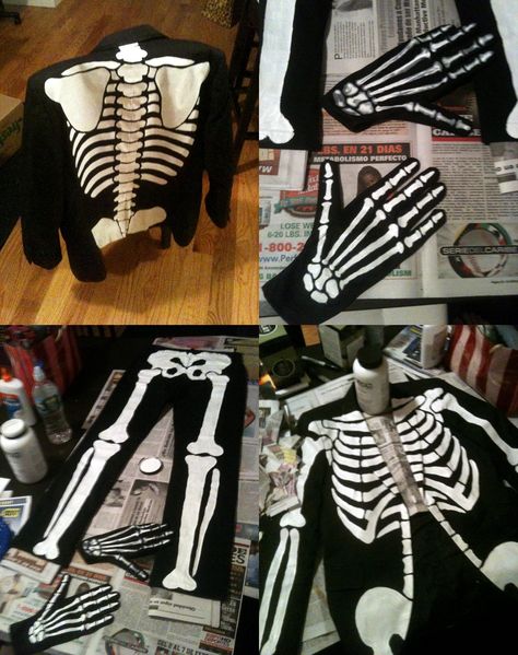 how to make a home made skeleton costume Diy Skeleton Costume Women, Skeleton Costume Ideas, Easy Skeleton Costume, Diy Skeleton Costume, Kids Skeleton Costume, Skeleton Costume Kids, Skeleton Costume Diy, Costume Template, Skeleton Suit