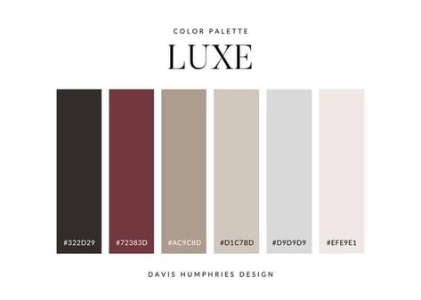 Davis Humphries Color Palette, Coffee Hex Code, Minimalist Color Palette Hex Code, Color Palette For Presentation, Luxury Color Palette, Color Palette Neutral, Minimalist Color Palette, Nude Color Palette, Sophisticated Color Palette