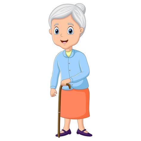 Grandmother Cartoon, Mom Characters, Premium Vector Cartoon, School Door Decorations, Person Cartoon, Cartoon People, Family Cartoon, Best Pose For Photoshoot, A Farmer