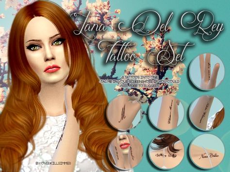 If you want to check whats going on, please follow http://overkillsimmer.tumblr.com  Found in TSR Category 'Sims 4 Mods' Lana Del Rey Hair, Lana Del Rey Tattoos, Lana Del Rey Tattoo, Sims 4 Tattoos, Hippie Tattoo, Sims Free Play, Cc Clothes, Sims 4 Cc Makeup, Sims 4 Body Mods