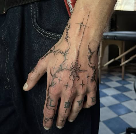 Tattoo Main, 16 Tattoo, Funky Tattoos, Sigil Tattoo, Pretty Hand Tattoos, Sick Tattoo, Hand Tats, Fire Tattoo, Badass Tattoos