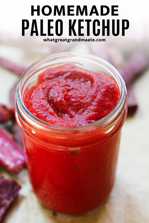 Paleo Ketchup, Paleo Condiments, Paleo Sauces, Best Paleo Recipes, Ketchup Recipe, Homemade Ketchup, Low Histamine Diet, Gluten Free Sides, Paleo Salads