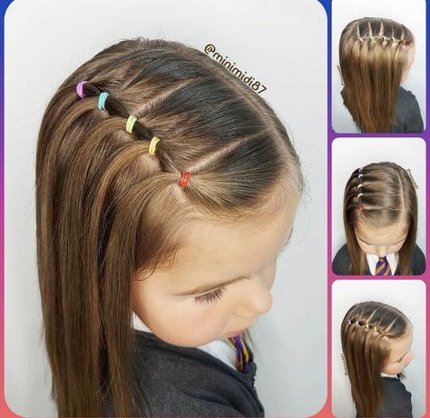 Spring Picture Hairstyles For Kids, Elementary Hairstyles, Cute Hairstyles For Girls Kids Easy, Kids Hairstyles Girls Easy Short, Quick Girls Hairstyles Kids, Preschool Hairstyles, Hairstyles With Accessories, Toddler Hair Dos, Toddler Girl Hairstyles