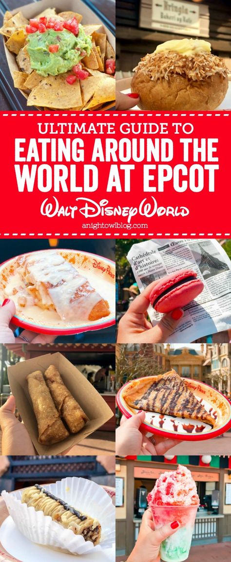 From Fish and Chips to Funnel Cake, follow our Guide to Eating Around the World at EPCOT in Walt Disney World! Disney World Food Bucket List, Eat Around The World Epcot, Eating Around The World, Eating Around The World Epcot Shirt, Epcot Countries, Epcot Eating Around The World, Epcot Food And Wine Festival, Tonkotsu Ramen, Rose Crown