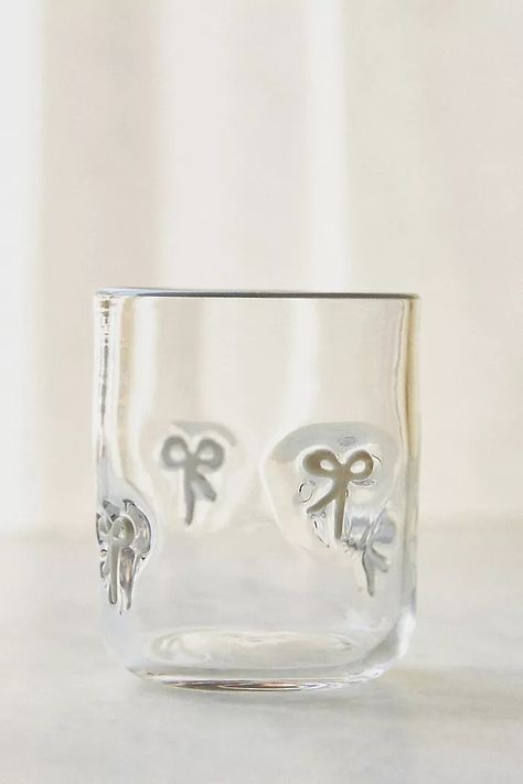 Icon Juice Glasses | Anthropologie Bow Icon, Nyc Home, Juice Glass, Coffee Ideas, Juice Glasses, Kitchen Things, Bar Glassware, Glassware Collection, Mocha Brown