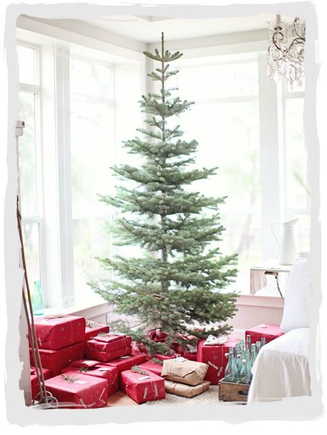 have some decorum: Keep It Simple, Stupid. A Very Minimalism Christmas. I love this!  next year!!!! Bare Christmas Tree, Ideas Decoracion Navidad, Dreamy Whites, O Christmas Tree, Christmas Cottage, Simple Christmas Tree, Holiday Break, Oh Christmas Tree, Holly Jolly Christmas