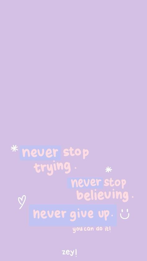 Daily Reminder Aesthetic, Reminder Aesthetic, Don't Give Up Quotes, Quote Wallpapers, Positive Quotes Wallpaper, Purple Quotes, Giving Up Quotes, Aesthetic Wallpaper Iphone, Inspirational Quotes Wallpapers