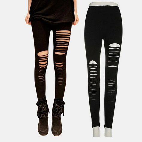 Punk Leggings, 2023 Lookbook, Sarah Sanderson, Ripped Leggings, Waist Length, Style Board, All Products, Black Jeans, Lookbook