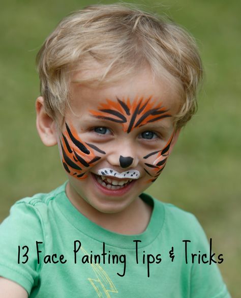 Follow these simple face painting tips and tricks and you’ll be painting like the pros. Check out these 13 easy tips and tricks to get you started: Tiger Face Painting Easy, Face Painting Tiger Easy, How To Paint A Tiger Face, Jungle Face Paint Kids, Kids Tiger Face Paint, Monkey Face Paint Easy, Tiger Face Paint Easy, Monkey Face Paint, Tiger Face Paint