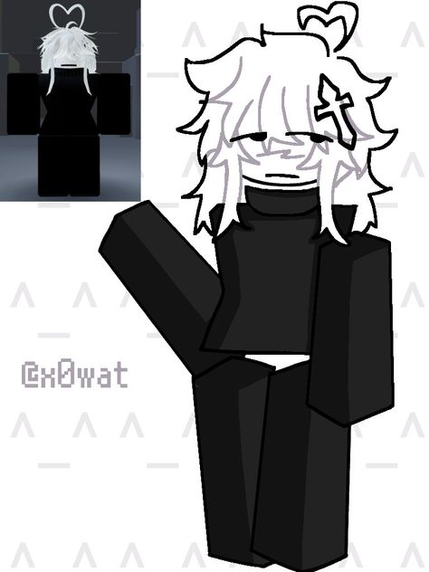 Nonbinary Roblox Avatars, Roblox Avatars Fanarts, Roblox Bacon Drawing, Evade Avatar Ideas, Roblox Characters Drawing, Drawing My Roblox Avatar, Roblox Drawings Anime, Roblox Art Avatar, How To Draw Roblox Characters