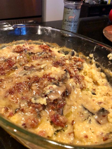 Sweet Grits Recipe, Savory Grits Recipe, Grits Recipe Breakfast, Baked Grits, Grits Casserole, Fried Pies, Grits Recipe, Gluten Free Cheese, Sweet And Savory