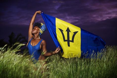 Barbados Flag Barbados Aesthetic, Independence Images, Good Morning Saturday Wishes, Flag Aesthetic, Island Gyal, Barbados Flag, Carnaval Outfit, 2024 Manifestation, Independence Day Greetings