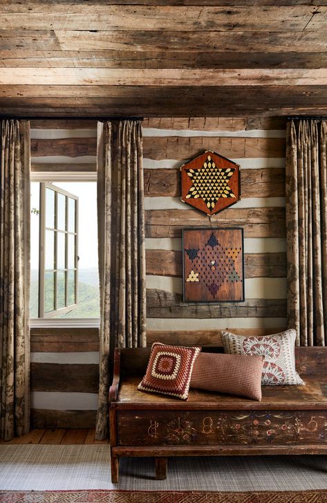 board games on a cabin wall Cabin Decorating Ideas, Cabin Decorating, Twig Furniture, Country Living Fair, Fall Decorating Ideas, Pottery Houses, Rustic Materials, Cozy Farmhouse, Lake House Decor