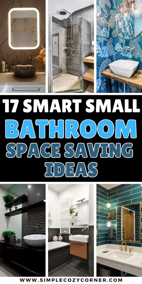 small bathroom space saving ideas Small Bathroom For Two, Small Space Bathroom Layout, Best Small Bathrooms, Space Saver Bathroom Ideas, Small Bathroom Space Ideas, Small Bathroom Ideas Remodel Tiny Spaces, Small Bathroom Setup, Bathroom Space Ideas, Small Bathroom Simple