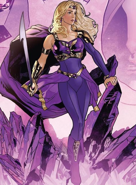 Amethyst (Character) - Comic Vine Amethyst Princess Of Gemworld, Dc Costumes, Dc Comics Women, Adam Hughes, Dc Comics Heroes, Female Superhero, Dc Comics Superheroes, Dc Comics Characters, Comic Characters