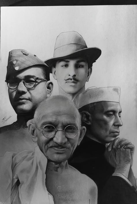 Hope u like it follow for more Check out my instagram https://www.instagram.com/art_stunners/ Freedom Fighter Portrait, Freedom Fighters Drawing Sketch, All Freedom Fighters Of India, Independence Day Sketch Pencil, Freedom Fighters Of India Drawing, Veer Gatha Painting, Freedom Fighters Painting, Freedom Fighters Sketch, Republic Day Sketch