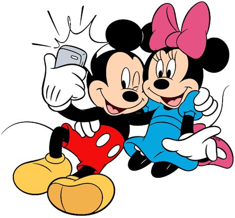 Clip art of Mickey and Minnie Mouse taking a selfie #mickeymouse, #minniemouse, #mickeyandminnie Minnie Mouse Clipart, Mickey Mouse Clipart, Minnie Mouse Cartoons, Minnie Y Mickey Mouse, Mickey Mouse Silhouette, Mickey Mouse Images, Minnie Mouse Pictures, Mickey Mouse Pictures, Catholic Pictures