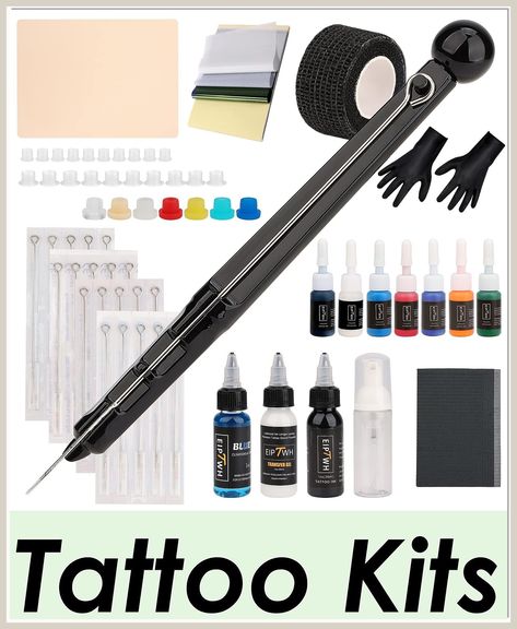 Eiptwh Poke and Stick Tattoo Kit Tattoo Pen set 10 Tattoo Needles 10 Color Tattoo Ink for Beginners Poke And Stick Tattoo, Stick Tattoo, 10 Tattoo, Tattoo Pen, Hand Poke, Tattoo Needles, Diy Tattoo, Tattoo Kits, Tattoo Supplies