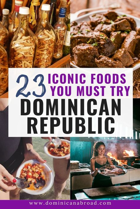 Dominican Republic is famed for its traditional cuisine which boasts flavorful dishes of cross cultural influences. Here is a round up of the top 23 best recipes and Dominican food to eat on your upcoming trip to the Dominican Republic. BONUS: We're including delicious Dominican drinks and cocktails too! Dominican Republic Drinks, Dominican Republic Food Dishes, Dominican Republic Traditional Food, Dominican Christmas Dinner, Dominican Republic Recipes, Dominican Republic Food Recipes, Dominican Drinks, Dominican Republic Culture, Dominican Dishes