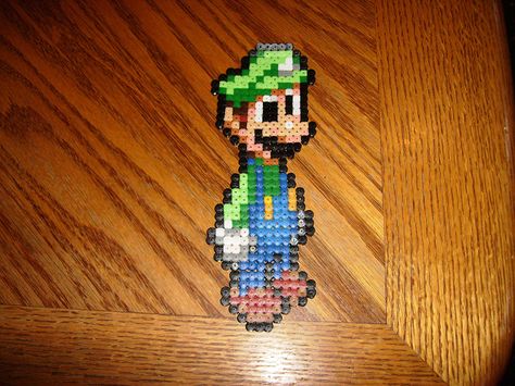 Superstar Saga Luigi by gaiarage on DeviantArt Perler Mario, Superstar Saga, Mario Luigi, Gameboy Advance, Diy Perler Beads, Mario And Luigi, Fuse Beads, Super Heroes, Mario Bros