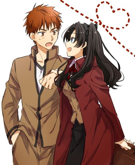 Shirou X Rin, Fate Stay Night Rin, One Punch Anime, Fate Archer, Type Moon Anime, Rin Tohsaka, Shirou Emiya, Tohsaka Rin, Romance Comics