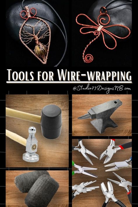 TOOLS FOR WIRE WRAPPING JEWELRY Wire Weaving Techniques, Wire Wrapping Tools, Ivory Soap, Wire Wrapping Techniques, Art Studio Room, Wire Wrapping Tutorial, Diy Jewelry Gifts, Wire Jewelry Making, Basic Jewelry