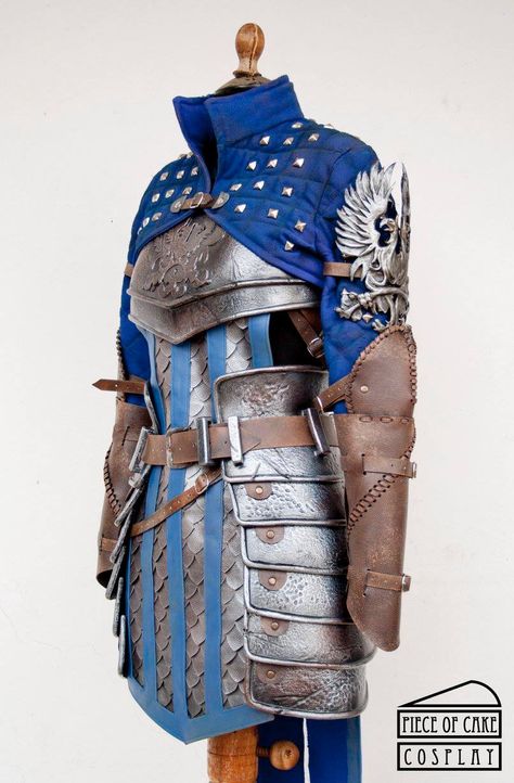 Half Plate of the Warden Commander +1 to intimidation +1 to diplomacy +1 to leadership Midevil Armour, Winter Armor, Armor Reference, Leather Armor Pattern, Half Plate Armor, Stage Outfit, Costume Armour, Grey Warden, Armor Clothing