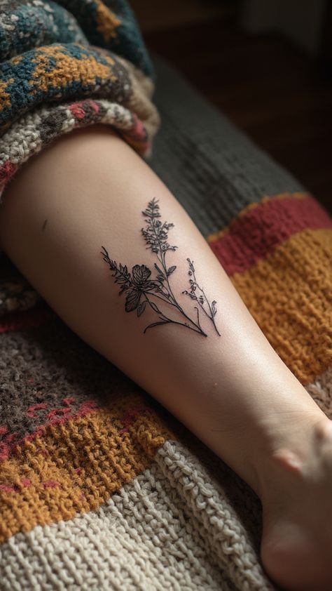 Explore clean and simple minimal tattoo ideas that pack a punch without being too bold. Perfect for those who love subtle art! #MinimalTattoos #TattooIdeas #SimpleTattoos Simple Minimal Tattoo, Wildflower Tattoo Simple, Botany Tattoo, James Fleamont Potter, Fleamont Potter, Minimal Tattoo Ideas, Wildflower Tattoo, Tattoo Simple, Minimal Tattoo