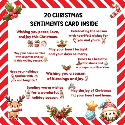 Inside Christmas Cards What To Write, Things To Write In Christmas Cards, Christmas Cards Writing Messages, Christmas Card Inside Message, Christmas Card Inserts, Christmas Cards Quotes, Best Christmas Messages, Christmas Card Sentiments, Xmas Card Messages