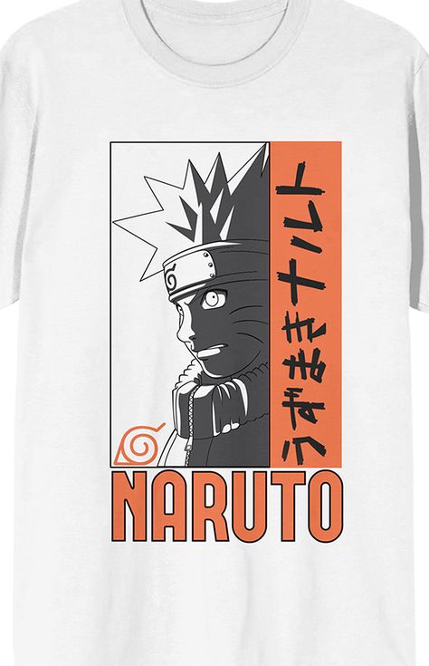 Online only! Naruto fans are sure to love this ladies' graphic t-shirt! The Naruto classic tee features a big colorful image of a line drawing of a character that has been professionally printed and applied to last long enough to get you through any adventure life throws your way! Made of 100% preshrunk cotton, the white t-shirt features short sleeves for style and comfort in any weather. The popular manga series apparel can be machine washed with like colors, then tumble-dried for easy care. As Naruto Tshirts, A Line Drawing, Naruto T Shirt, Adventure Life, Popular Manga, Goku Super, Anime Tshirt, Manga Style, Super Saiyan