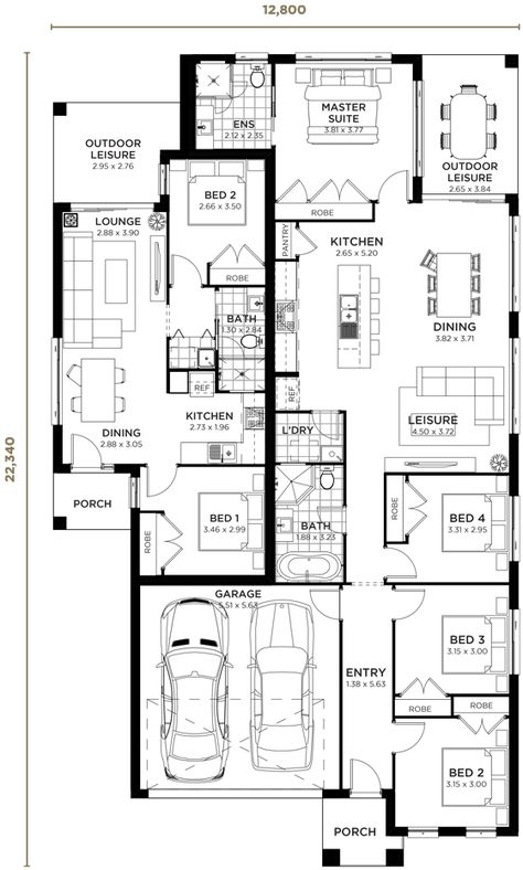 Small Multi Generational House Plans, Floor Plans Multi Generational, Two Houses Connected Home Plans, Generational House Plans, Dual Occupancy Design House Plans, Multifamily House Plans, Multi Generational House Plans, Compound House, Multigenerational House Plans