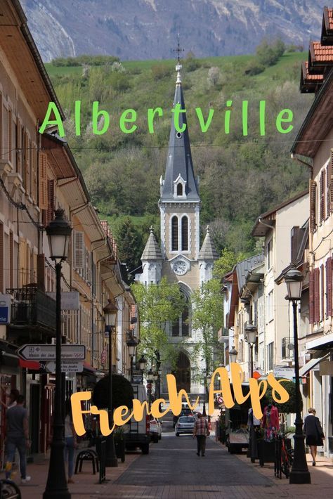 Here's a charming mountain town that saw the winter Olympic games, but now is a gateway to the beautiful Alps region of France. Albertville France, France Winter, Annecy France, Natural Waterfalls, Winter Olympic Games, Roman Baths, Mountain Village, French Culture, French Alps