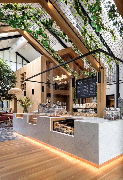 Tree House Interior, Modern Tree House, Light Wood Kitchens, Cafe Shop Design, Wood Architecture, Coffee Shops Interior, Modern Restaurant, Coffee Shop Design, Cafe Ideas