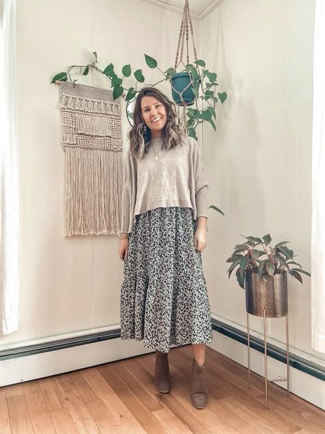 Midi Dress Sweater Over, Wear Dresses Everyday, Midi Dress And Jumper Outfit, Shirt Over Midi Dress Outfit, Midi Dress And Sweater Outfit, How To Style Midi Dress Winter, How To Wear A Midi Dress In Winter, Midi Skirts For Fall, Cold Weather Modest Outfits