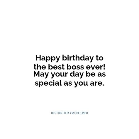 Everyone loves a birthday, and when it's your boss's special day, you want to make sure you send a sincere birthday wish. Whether your boss is a mento... | # #BirthdayWishes Check more at https://www.ehindijokes.com/birthday-wishes-for-your-boss/ Special Happy Birthday Wishes, Happy Birthday Boss, Heartfelt Birthday Wishes, Best Boss Ever, Best Boss, Birthday Wish, My Boss, Wishes For You, Happy Birthday Wishes