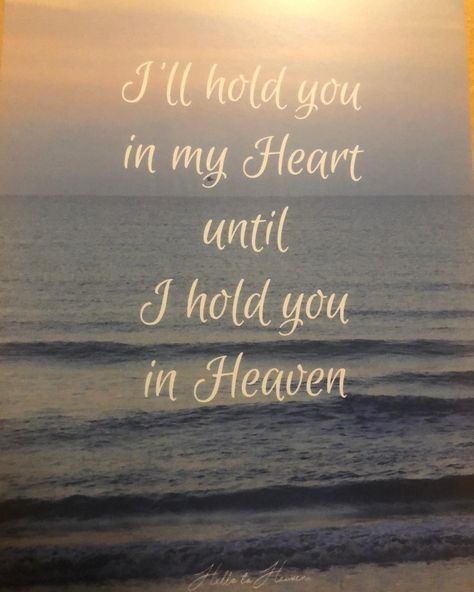 Hello To Heaven - I’ll hold you in my Heart until I hold... | Facebook A Piece Of My Heart Has Wings, I Hold You In My Heart, Why Did You Have To Go To Heaven Quotes, A Piece Of My Heart Lives In Heaven, Missing You In Heaven Quotes, Missing You In Heaven, Missing Someone In Heaven, Say Hello To Heaven, Angel Wings Art