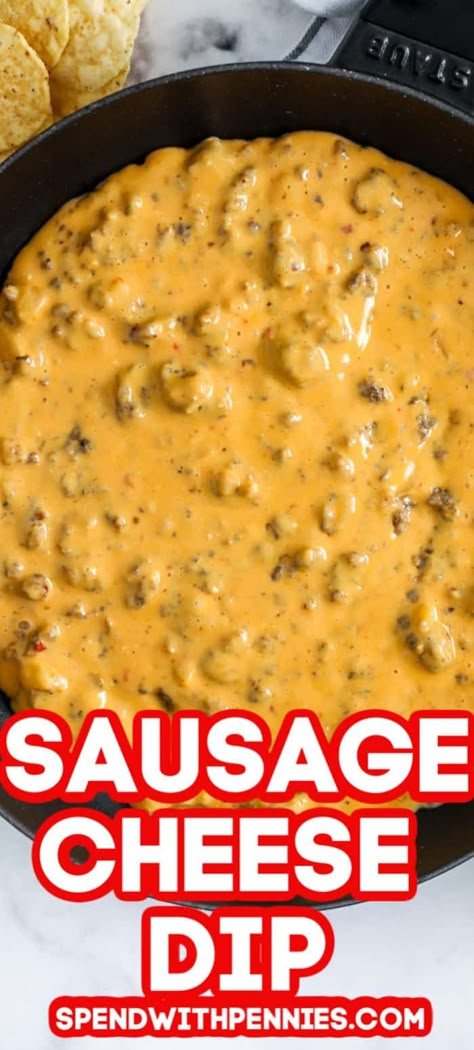 Easy Sausage Dip, Italian Sausage Dip Recipes, Sausage Dip Appetizers, Italian Sausage Appetizers, Sausage And Cheese Dip, Cheese And Sausage Dip, Italian Sausage Cream Cheese, Hot Sausage Cheese Dip, Sausage Nacho Cheese Dip