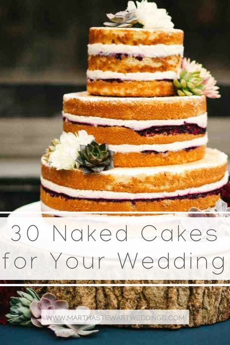 Wedding Cake No Frosting, No Cake Wedding Dessert, Wedding Cake No Icing, Naked Wedding Cake Ideas, Naked Cakes With Flowers, Unfinished Wedding Cake, Simple Naked Wedding Cake, Bare Cake, Wedding Cakes Naked