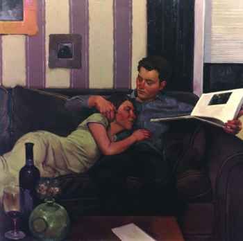 A Gentle Touch- Joseph Lorusso Couple In Love Painting, Gentle Touch, Paintings Of Couples In Love, Kissing Oil Painting, Painting Of Couple In Bed, Couple Oil Painting Romantic, Joseph Lorusso, People Reading, Frank Dicksee