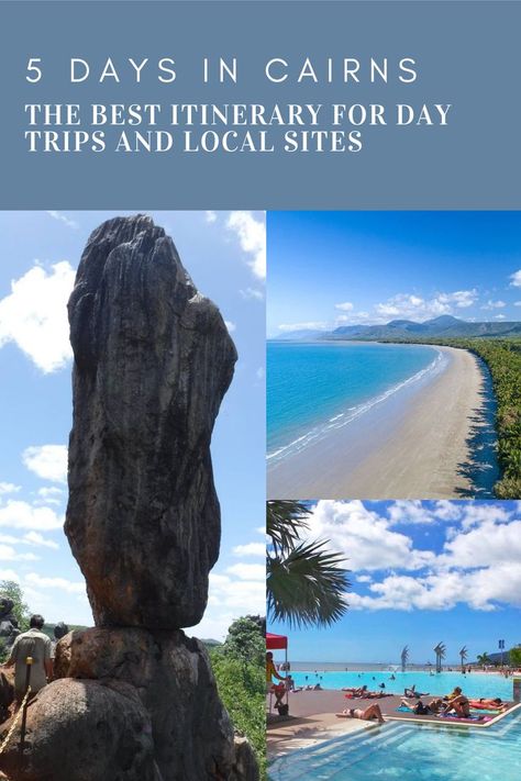 Discover the best things to do in Cairns and Northern Queensland on this fantastic 5 day itinerary. Take a day trip to Port Douglas, experience the Outback, explore the Great Barrier Reef or just wander around the city.
Great Barrier Reef | Daintree Rainforest | snorkeling | Outback | beaches | sailing |  Kuranda | Cape Tribulation | Four Mile Beach Great Barrier Reef Snorkeling, Cape Tribulation, Cairns Australia, Daintree Rainforest, Port Douglas, Australian Outback, The Great Barrier Reef, One Day Trip, Travel Board