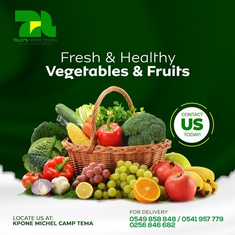 Fruit and vegetables flyer design for business owners Vegetable Business Ideas, Foodstuff Flyer Design, Healthy Food Flyer Design, Poster Fruit Design, Fruit Flyer Design, Vegetables Creative Ads, Fruits Poster Design, Vegetable Shop Design, Grocery Poster