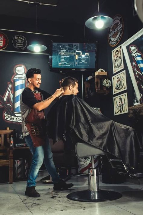 Profitable Small Business Ideas, Natural Person, Barber Shop Interior, Wella Color Charm, Inside Shop, Wella Color, Funny Names, Smiling Man, Mens Haircuts Short