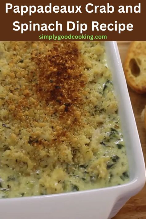 Pappadeaux Crab and Spinach Dip Recipe Pappadeaux Crab And Spinach Dip Recipe, Spinach Crab Dip Recipe, Crab And Spinach Dip Recipe, Crab Spinach Dip, Crabmeat Dip, Spinach Dip Recipe, Crab Dip, Spinach Artichoke Dip, Creamed Spinach